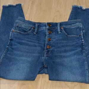 Madewell High Rise Blue Jeans with Button Fly